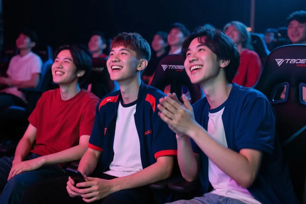 电竞粉丝文明观赛,热情互动